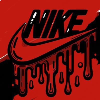 dripping nike logo