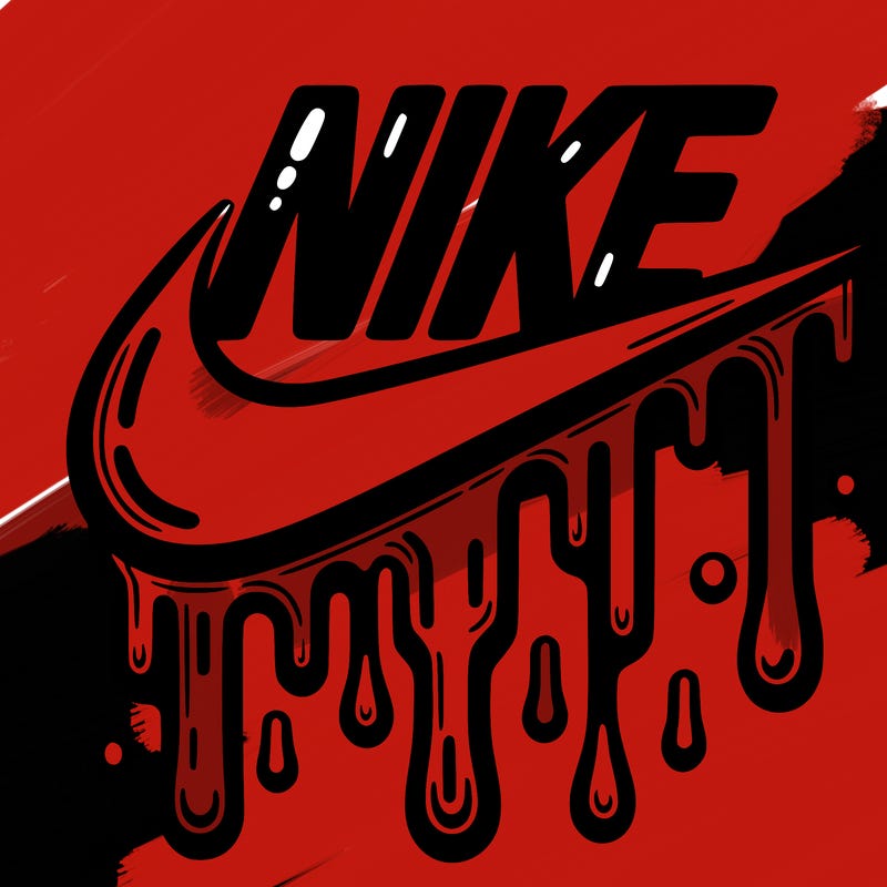 dripping nike logo
