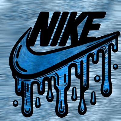 dripping nike logo