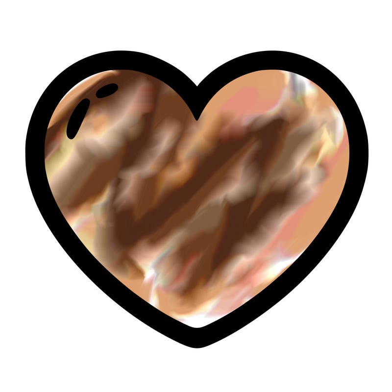 a blank heart