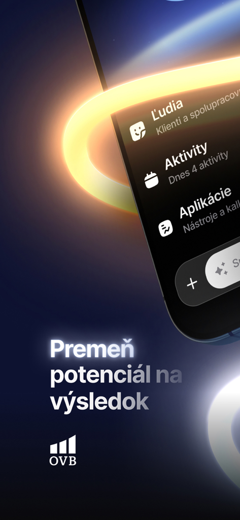 OVB Aero - OVB Aero mobile app interface showing client management and activity tracking features for financial professionals