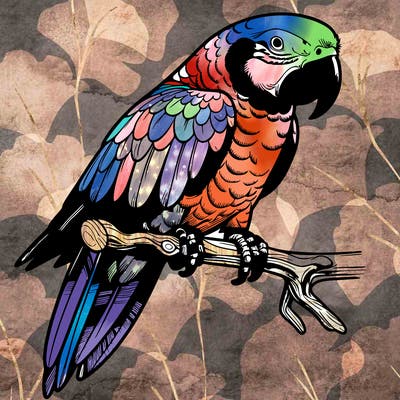 realistic parrot