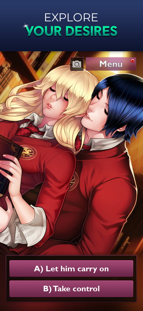 Is It Love? Peter - Vampire - A romantic encounter in the game Is It Love? Peter - Vampire with interactive choice options.