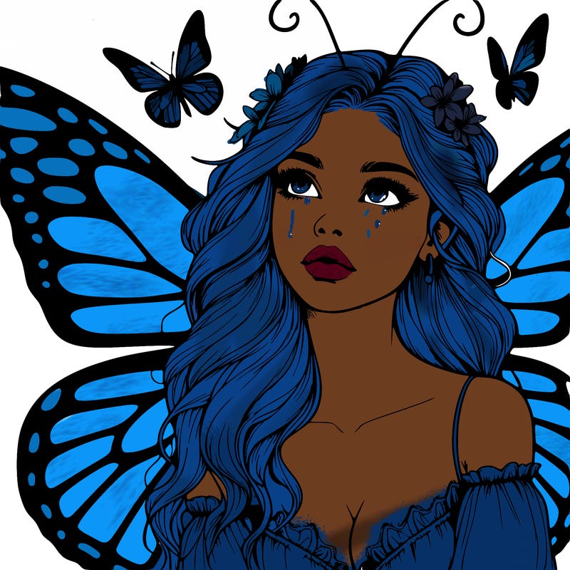 butterfly fairy realistic girl