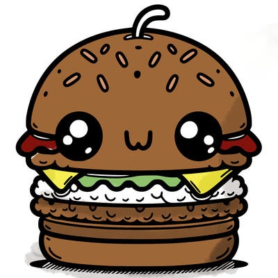 burger cute
