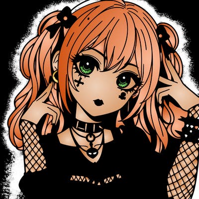 goth anime girl
