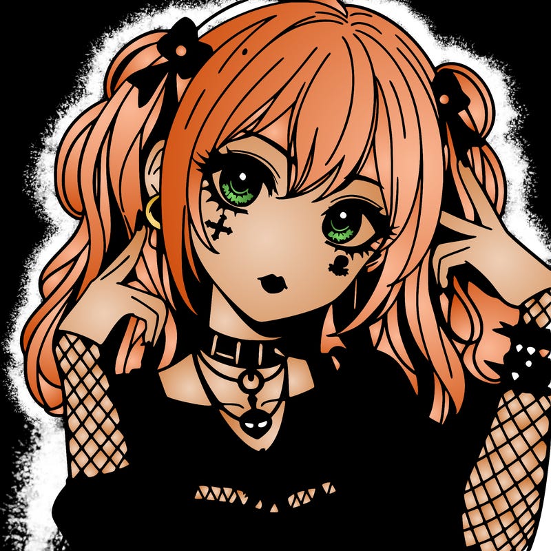 goth anime girl