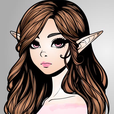 elf girl realistic dark fantasy