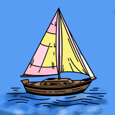 sailboat minimalist style