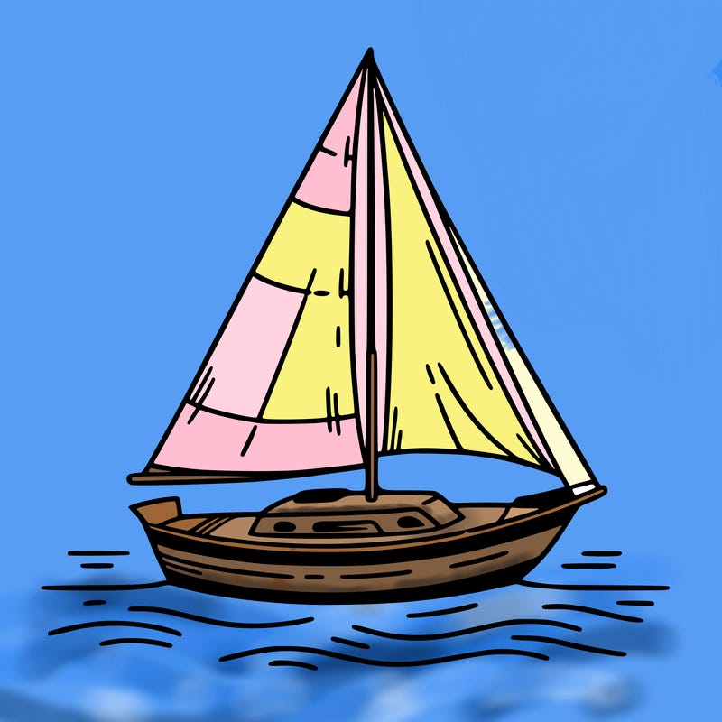 sailboat minimalist style