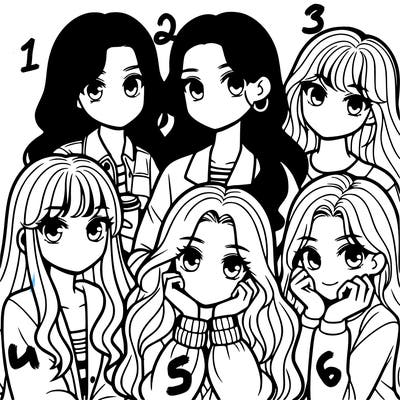 group of girls aesthetic