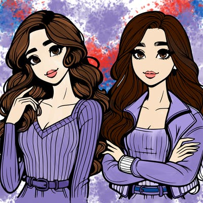 two realistic pretty best friends