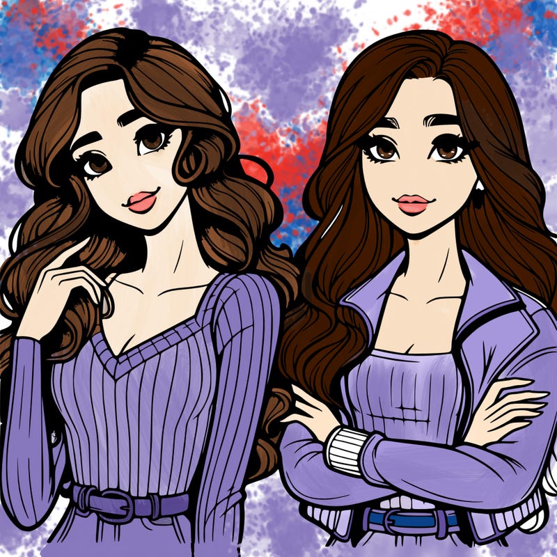 two realistic pretty best friends