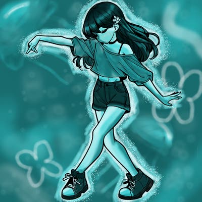 realistic girl danceing