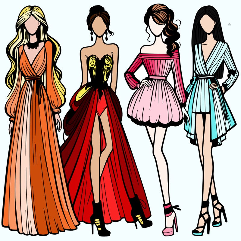 fashion models dresses