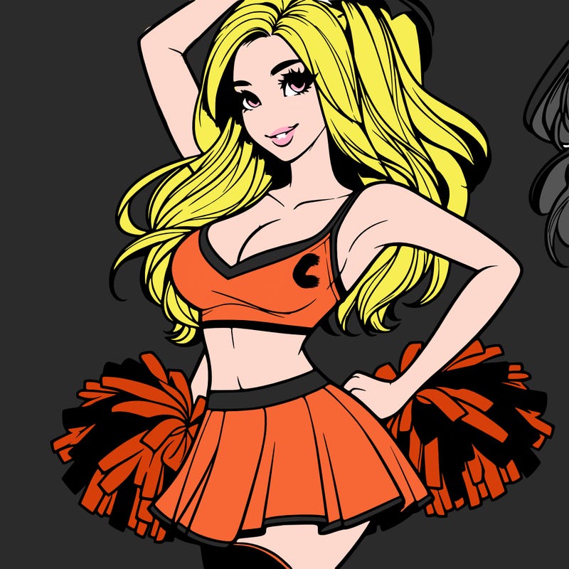 realistic beautiful cheerleader