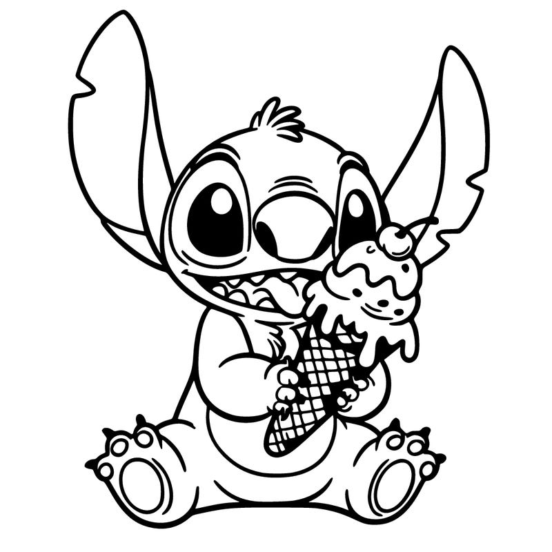 stitch with ice cream