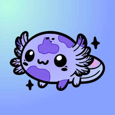 cute easy baby axolotl