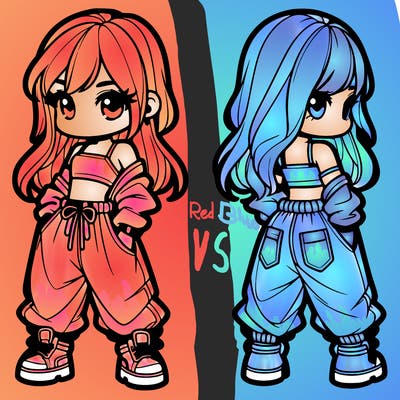 girl in crop top and baggy pants