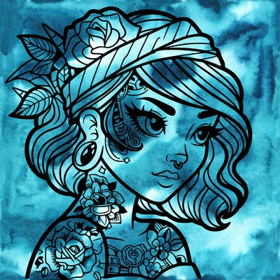 tattooed girl