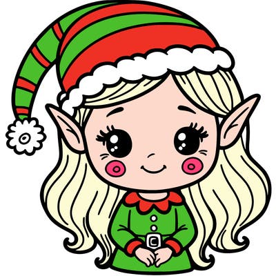 christmas elf girl