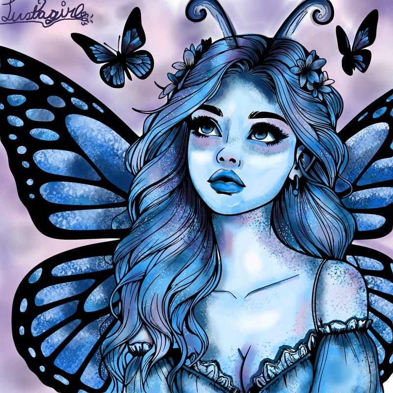 butterfly fairy realistic girl