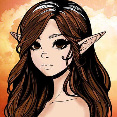 elf girl realistic dark fantasy