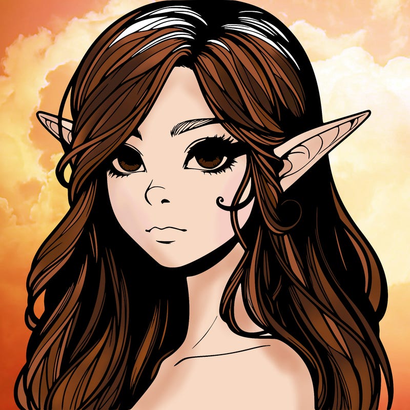 elf girl realistic dark fantasy