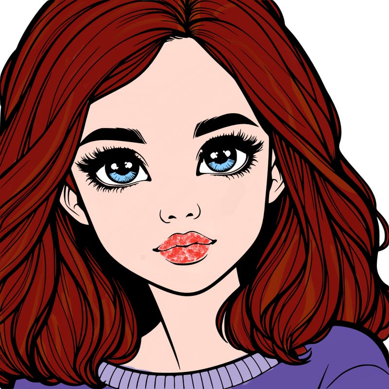 realistic girl whith cute eyes