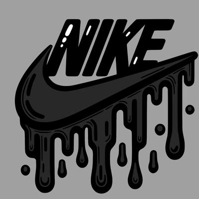 dripping nike logo