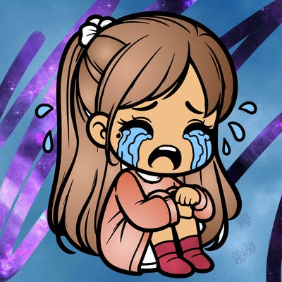 a girl crying