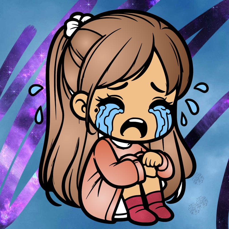 a girl crying