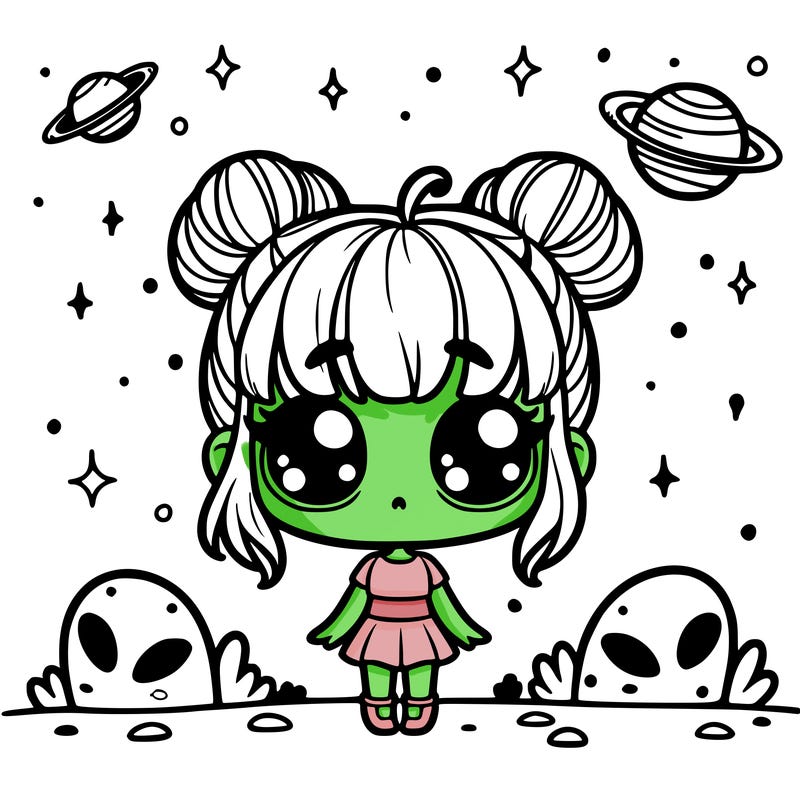 cute alien girl