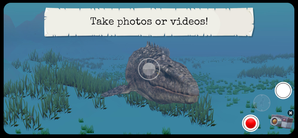 3D prehistoric marine reptile swimming underwater in the dinosaur explorer app