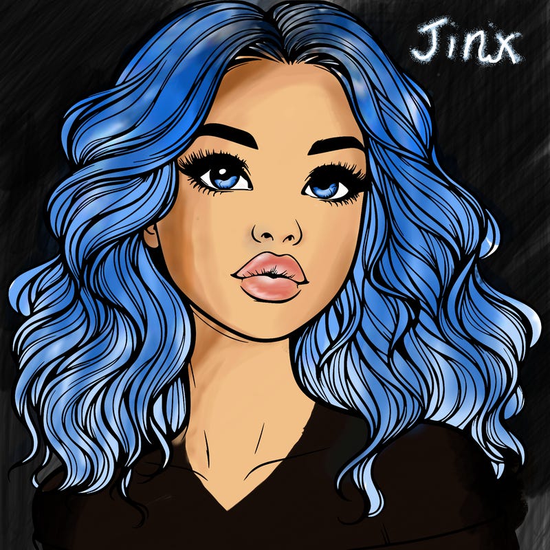 realistic girl with wavy hair and lips