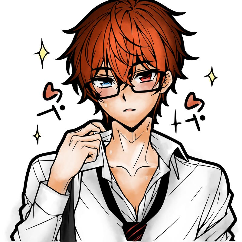 anime hot boy with glasses