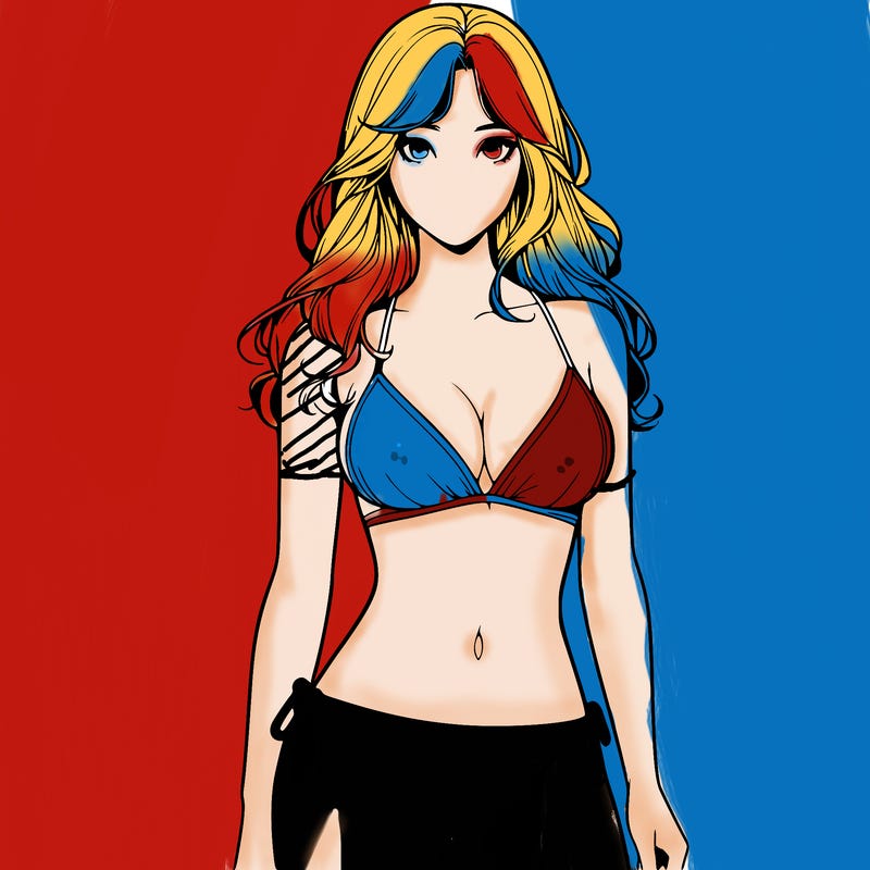 realistic girl with a revealing swimsuit