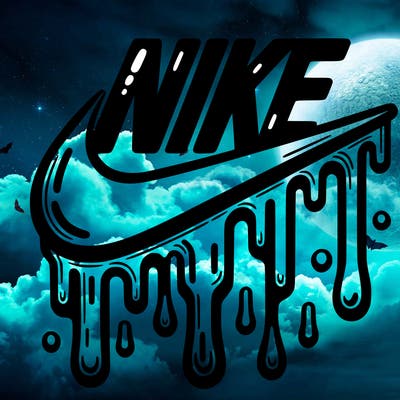 dripping nike logo
