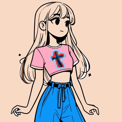 girl in a cute crop top