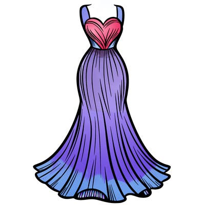 attractive long fashion dress