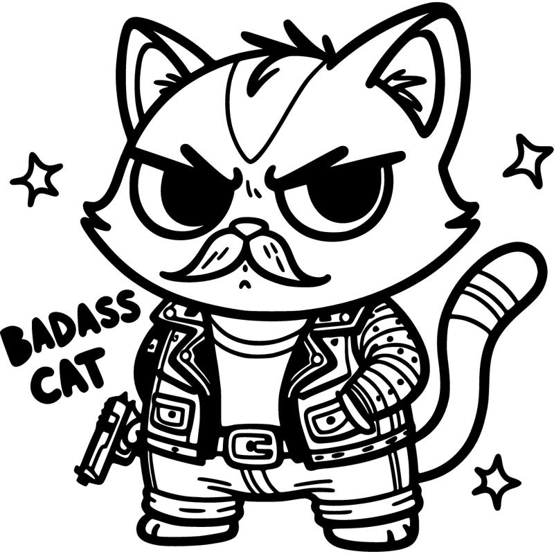badass cat