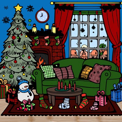christmas living room