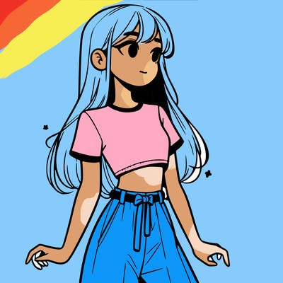 girl in a cute crop top