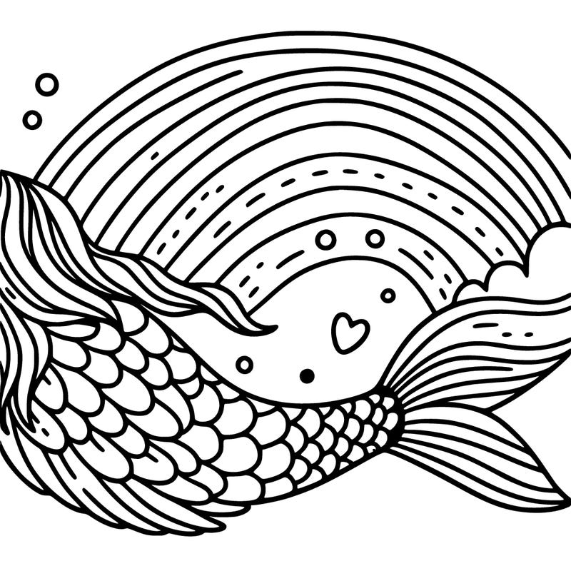 a rainbow mermaid tail