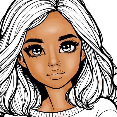 realistic girl whith cute eyes