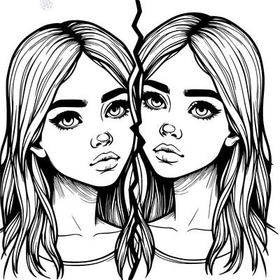 realistic girl split