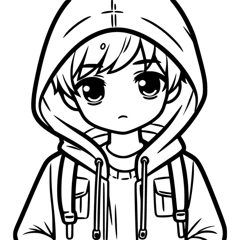 boy with jacket with hood