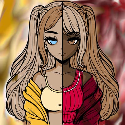 realistic girl split