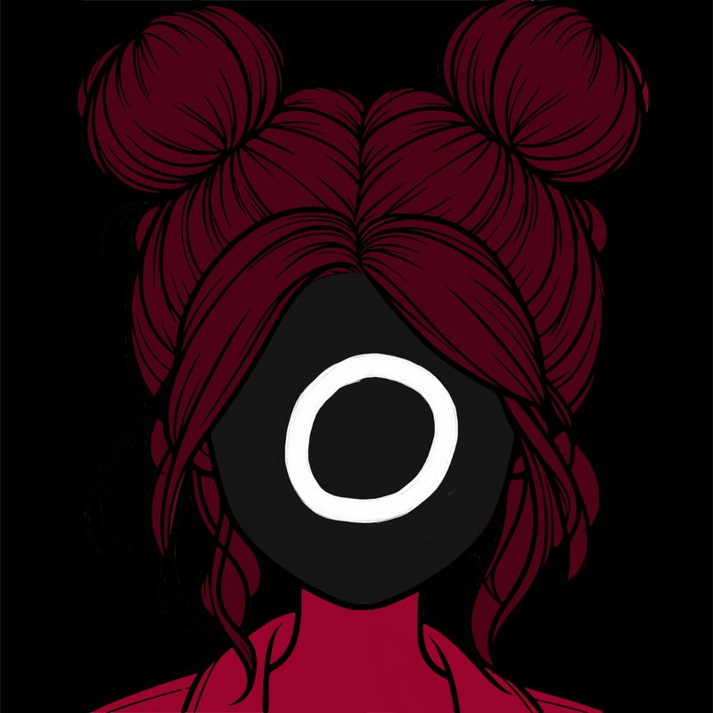 realistic girl with buns on the top of her hair