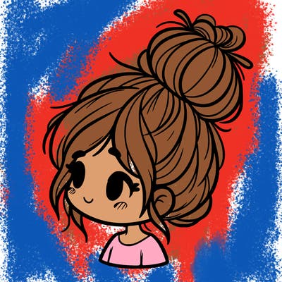 girl with messy bun